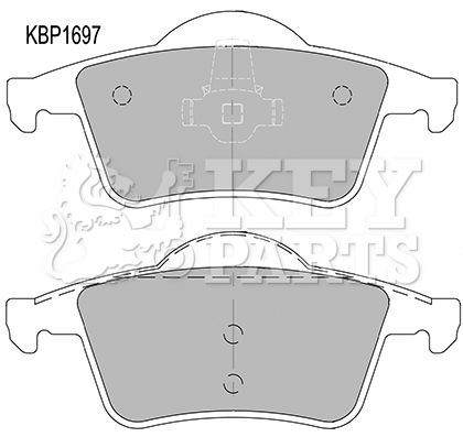 KEY PARTS stabdžių trinkelių rinkinys, diskinis stabdys KBP1697